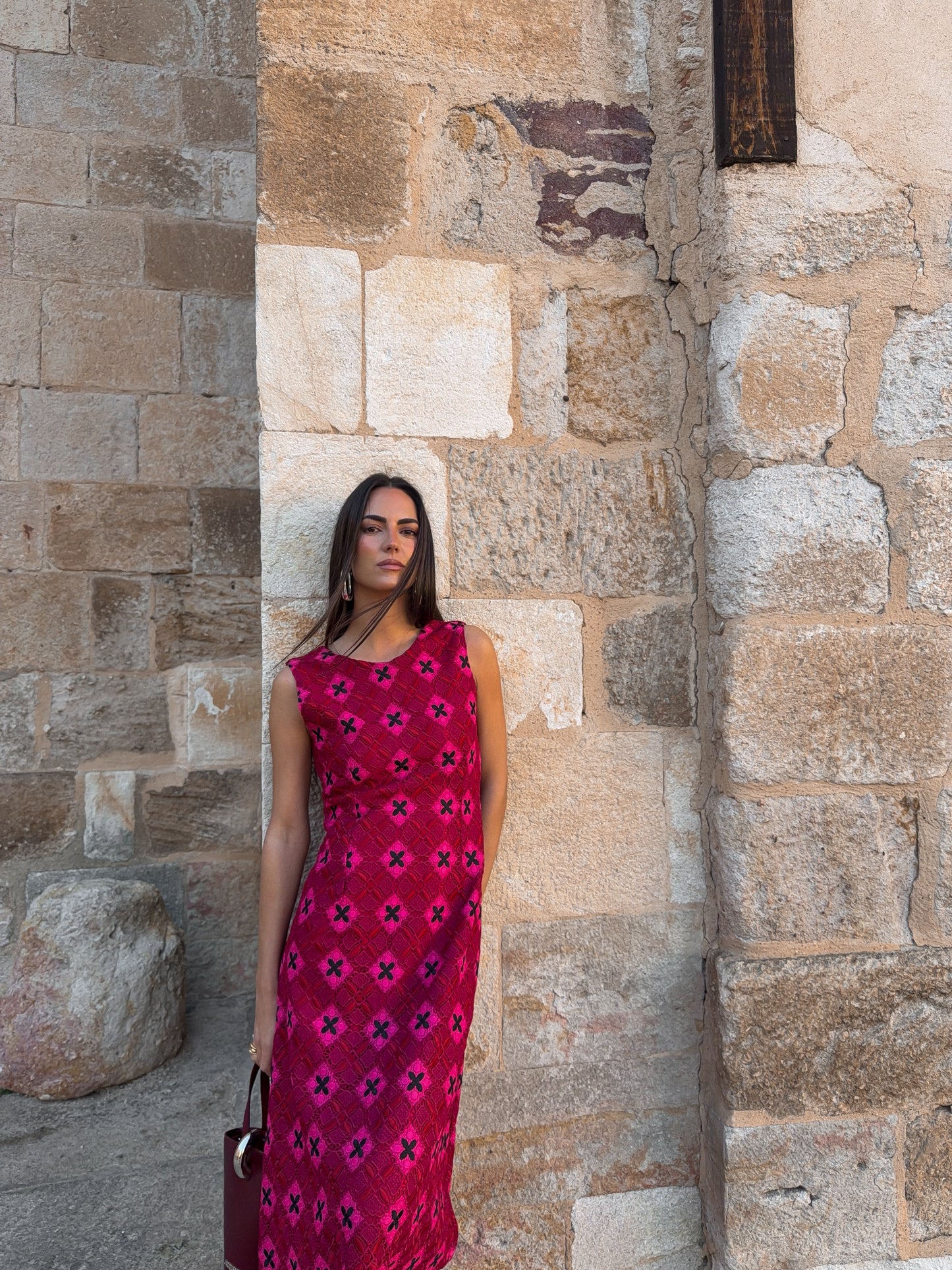 Laura Pink Dress Crochet Dress
