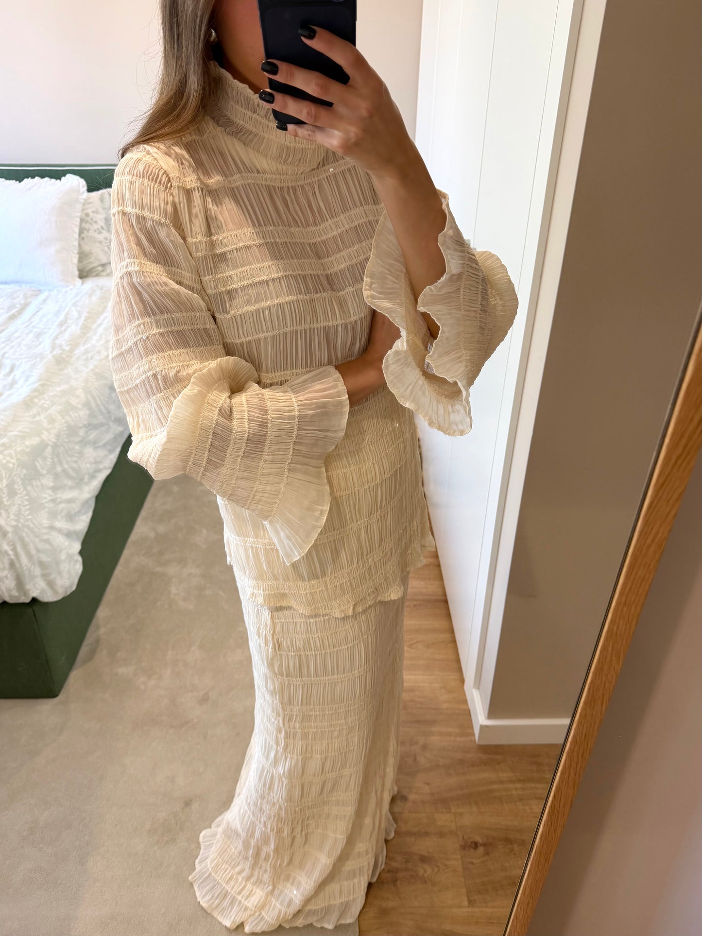 LIMITED EDITION - Frill Ivory Pearl Blouse