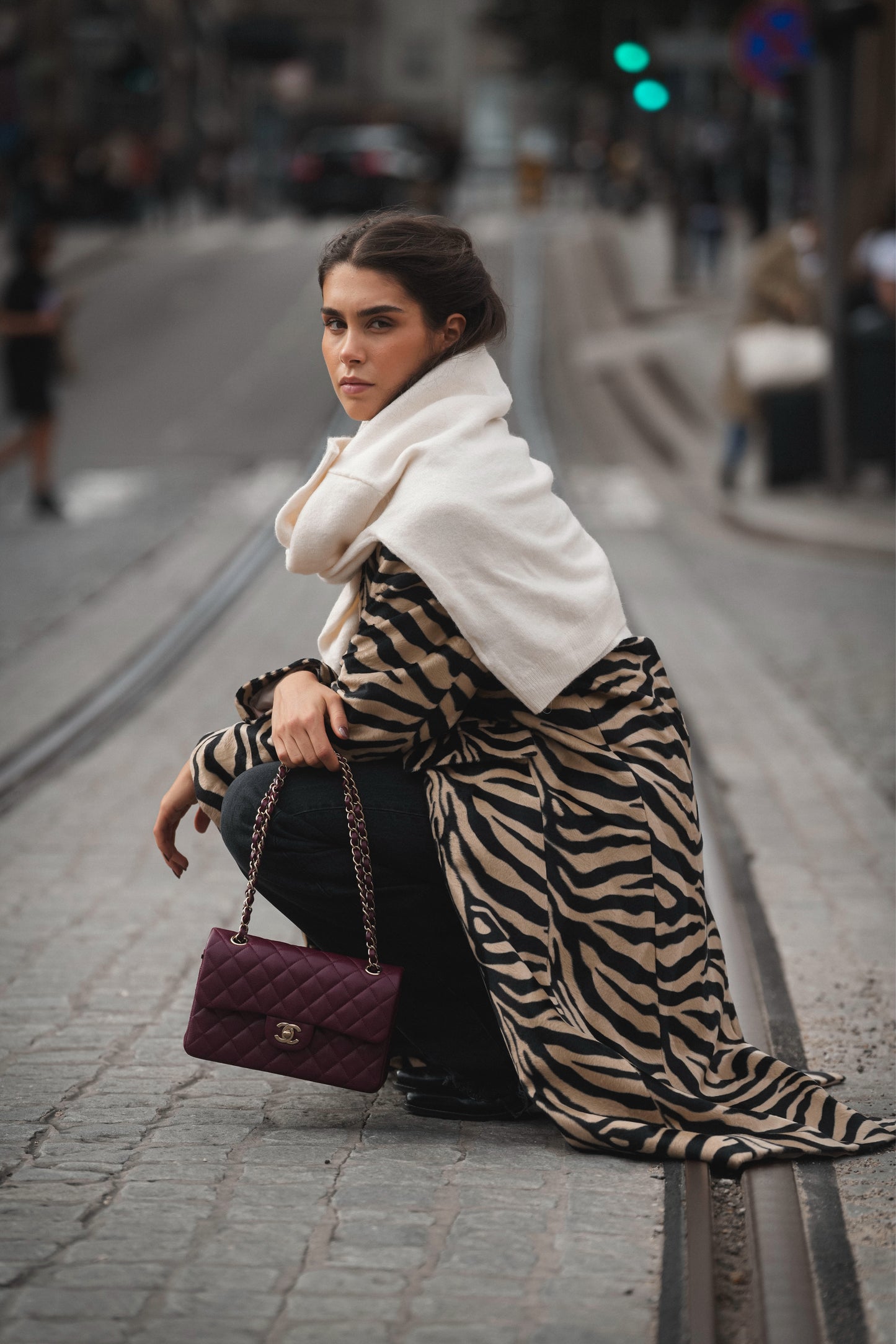 Animal Print Long Coat