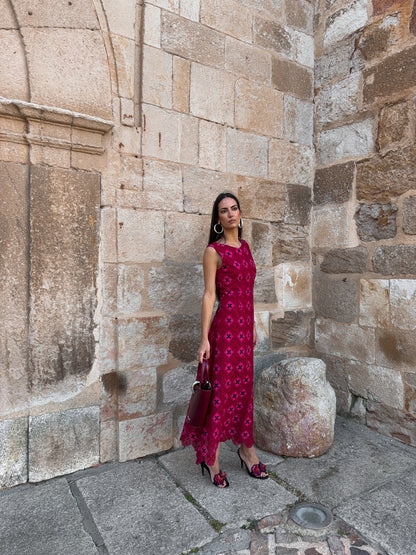Laura Pink Dress Crochet Dress