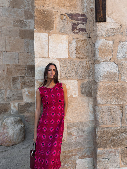 Laura Pink Dress Crochet Dress