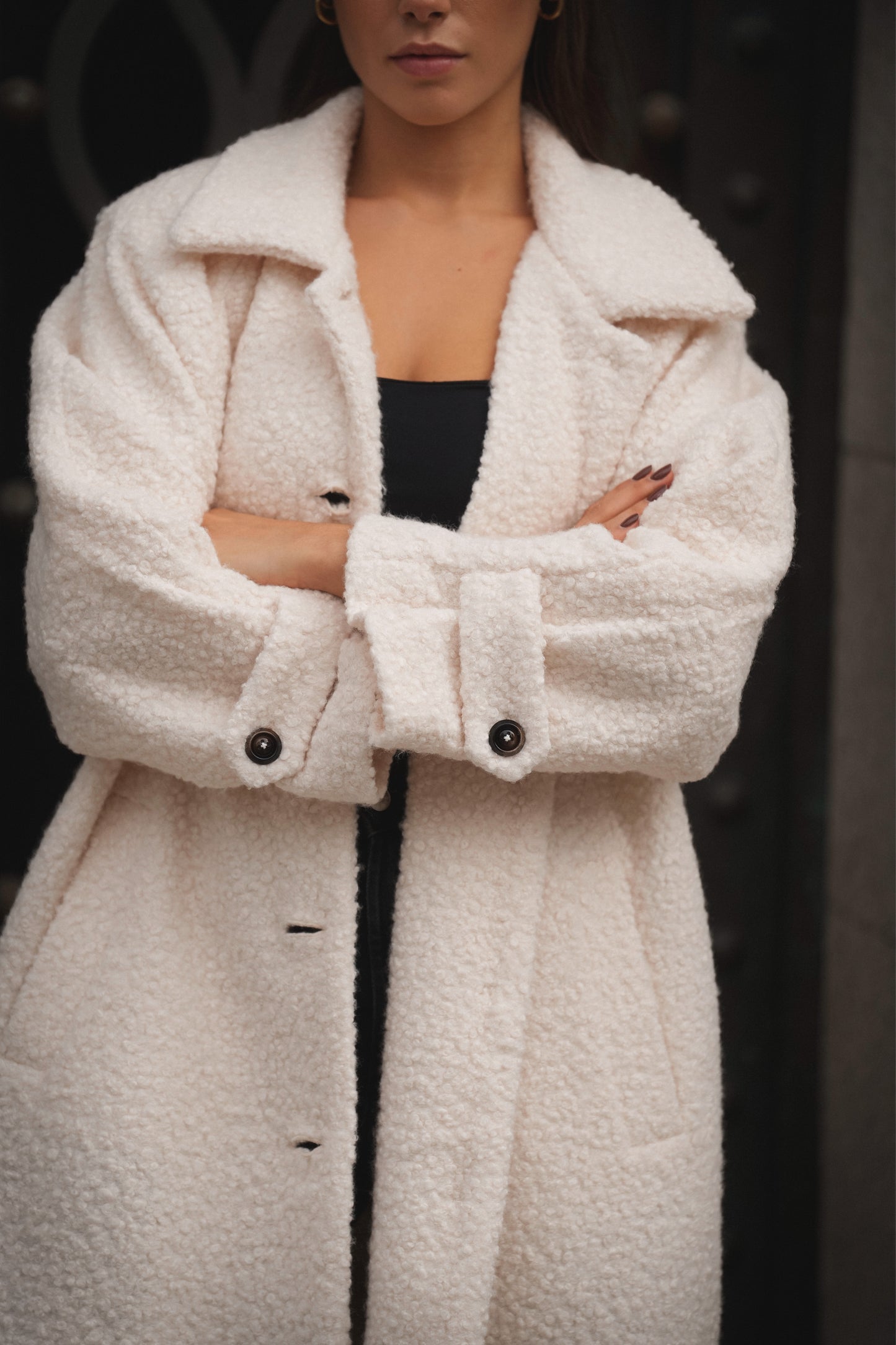 Bouclé Pearl Coat