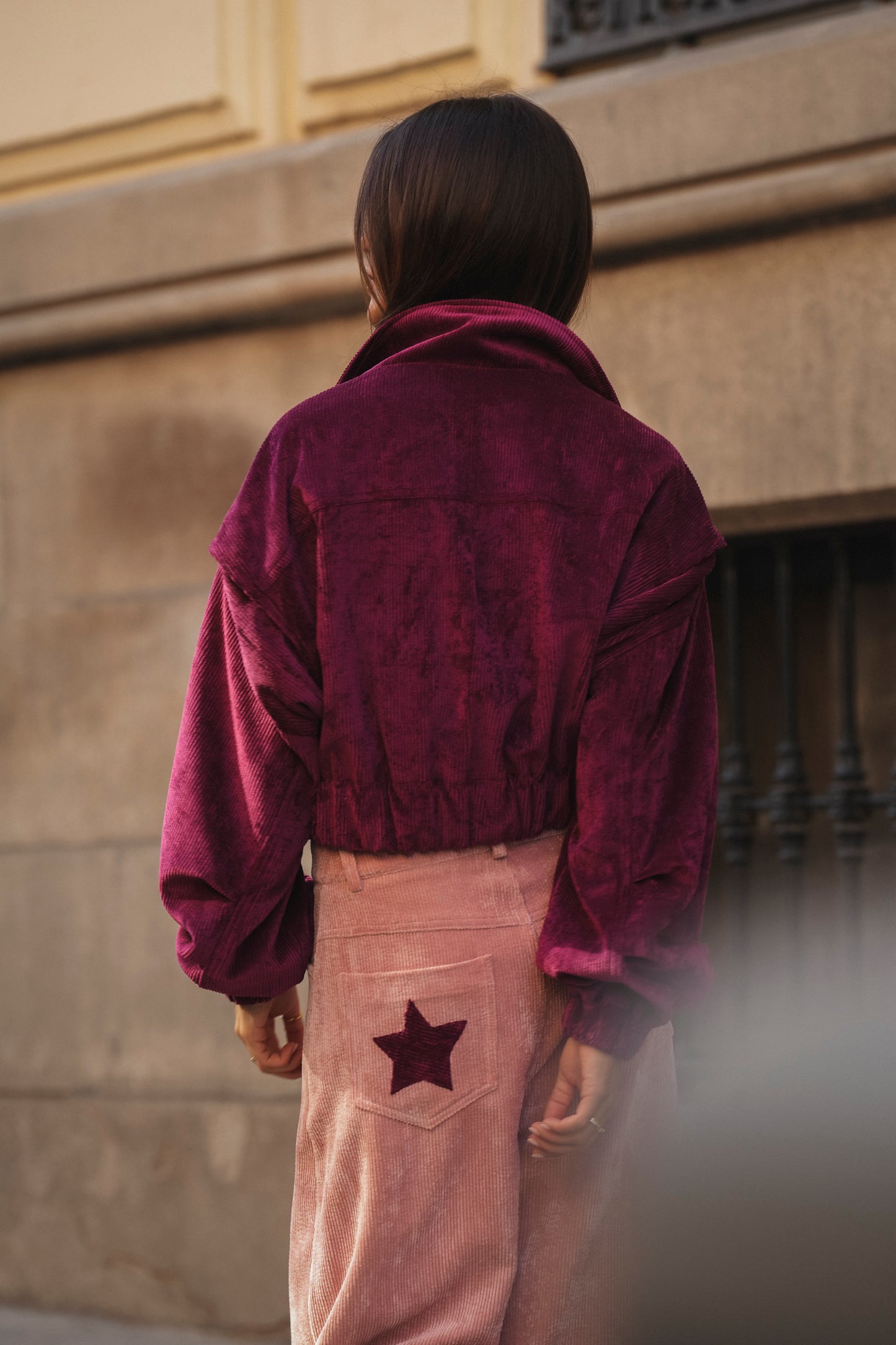 Antique Pink Corduroy Balloon Pants