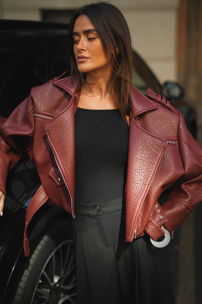 Burgundy City Jacket