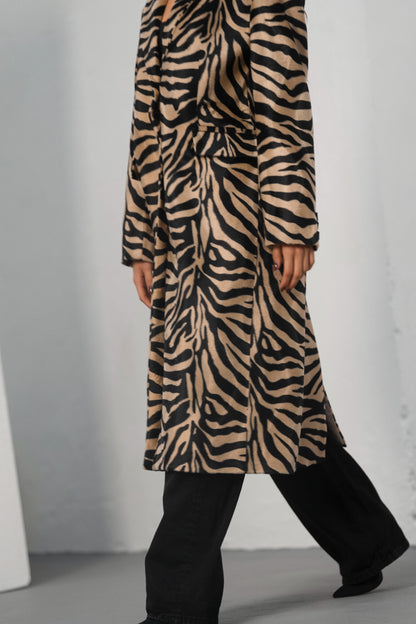 Animal Print Long Coat