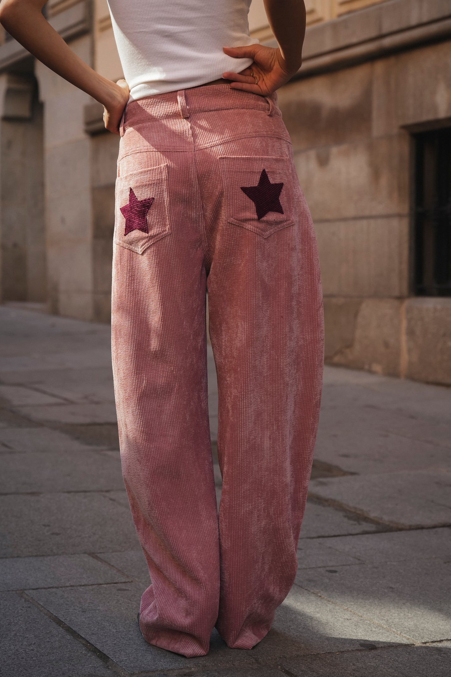 Antique Pink Corduroy Balloon Pants