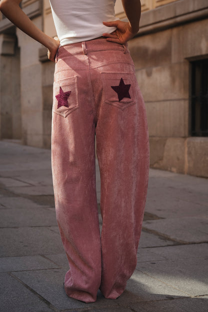 Antique Pink Corduroy Balloon Pants