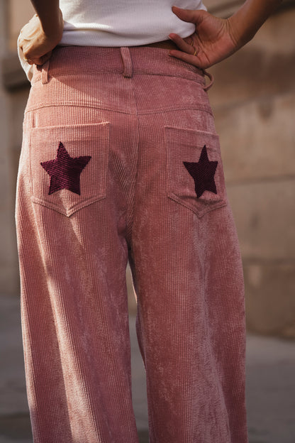 Antique Pink Corduroy Balloon Pants