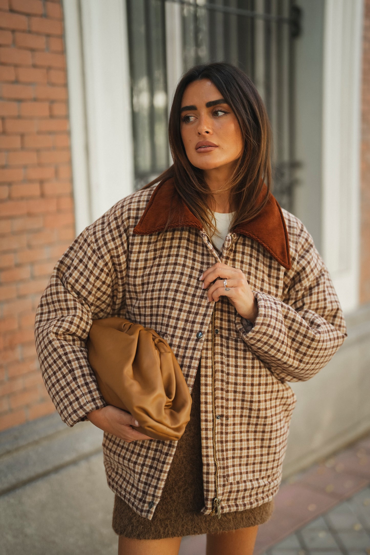 Checkered Padded Jacket