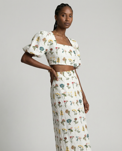 Embroidery Maxi Skirt