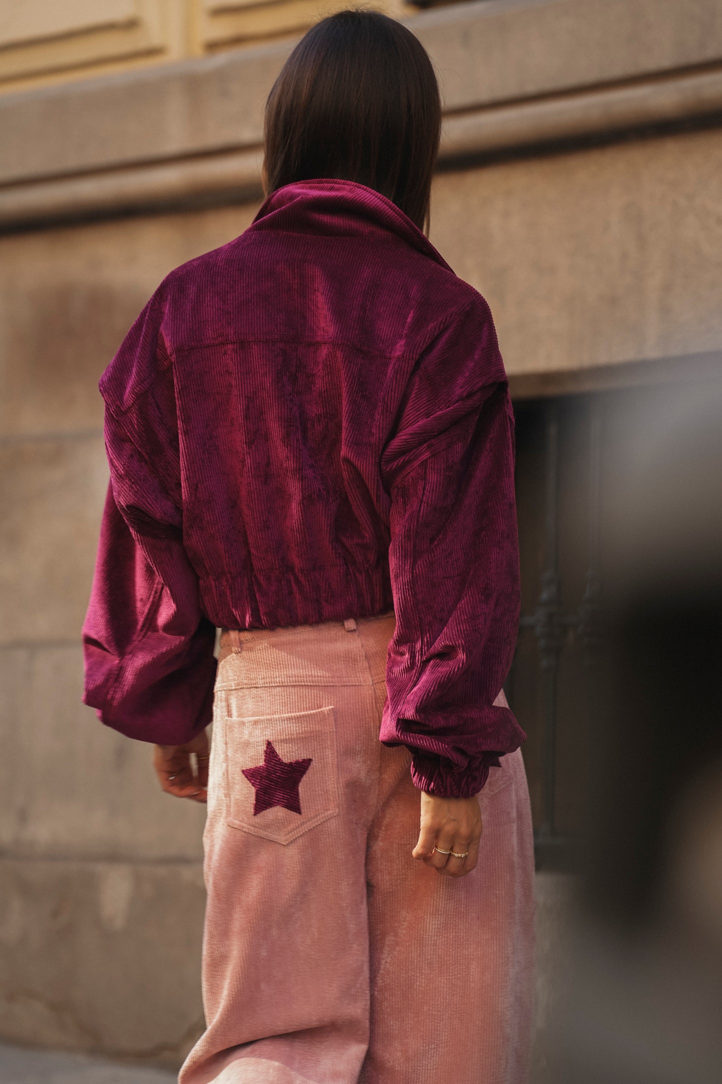 Antique Pink Corduroy Balloon Pants