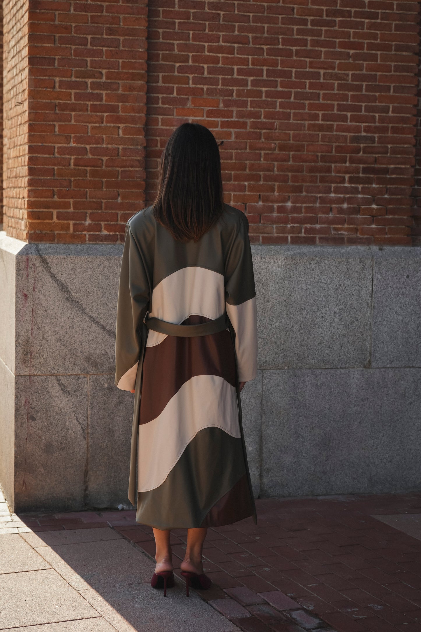 Tricolor Trench Coat