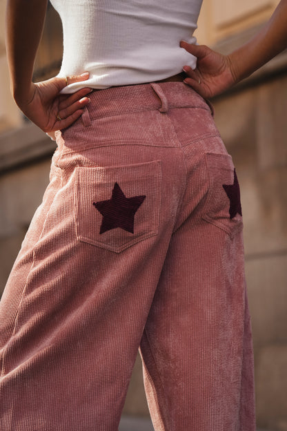 Antique Pink Corduroy Balloon Pants