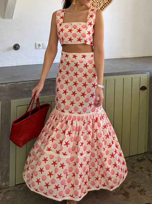 SEASHELL MAXI SKIRT