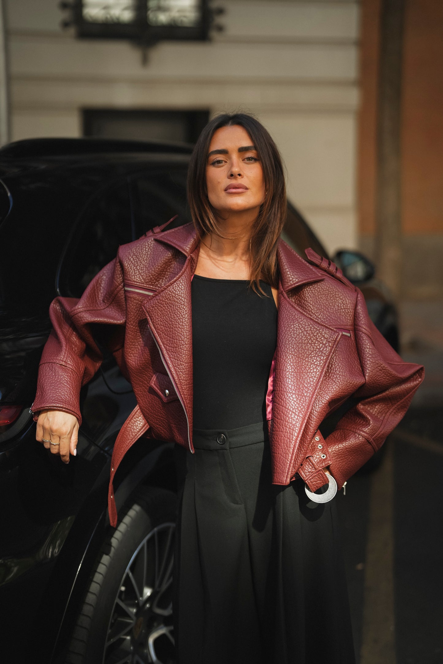 Burgundy City Jacket