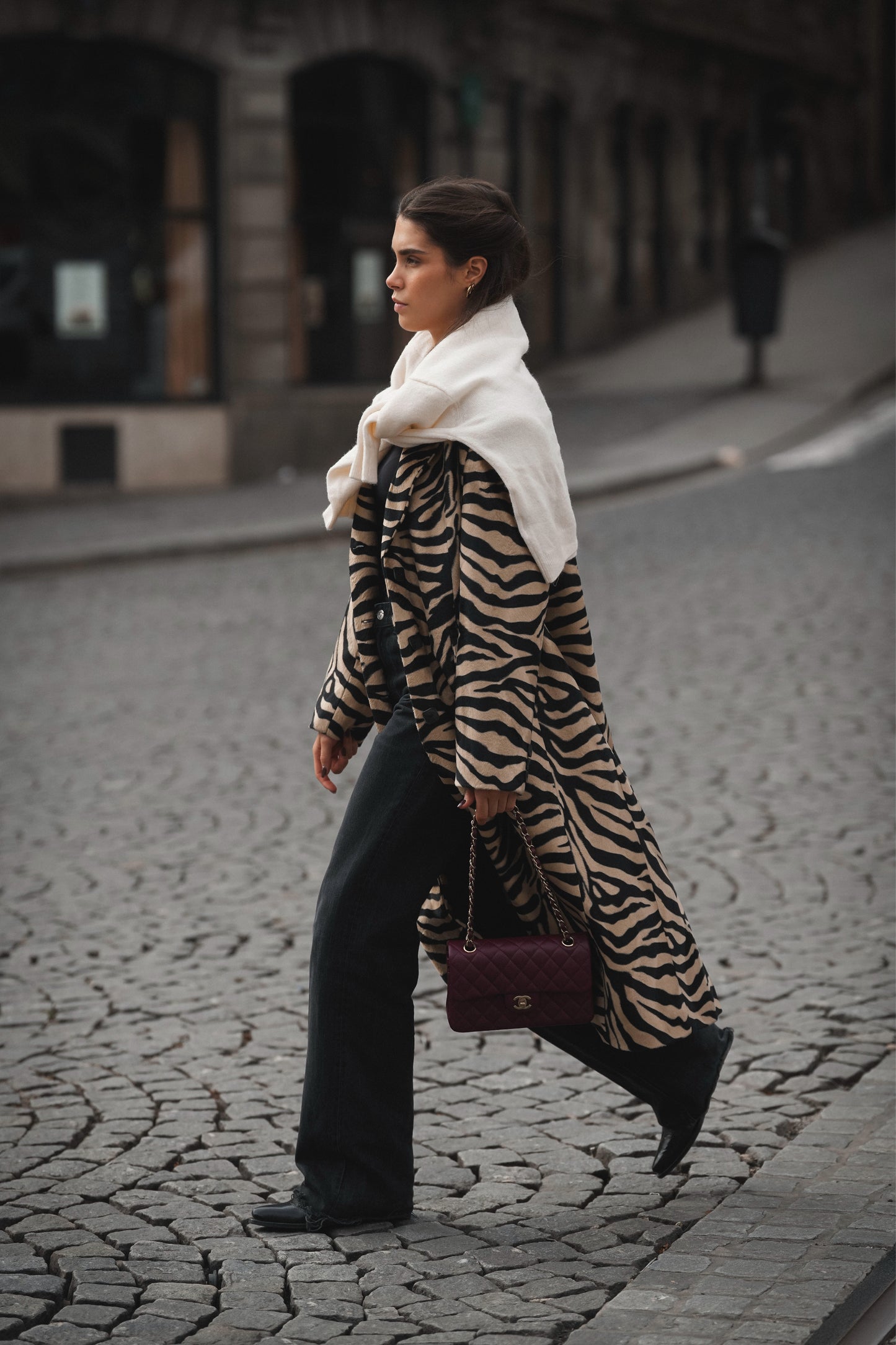 Animal Print Long Coat