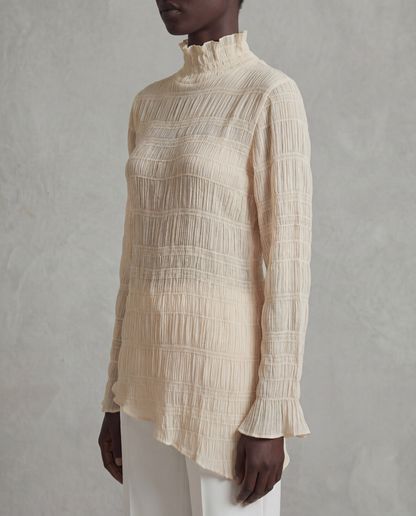 LIMITED EDITION - Frill Ivory Pearl Blouse