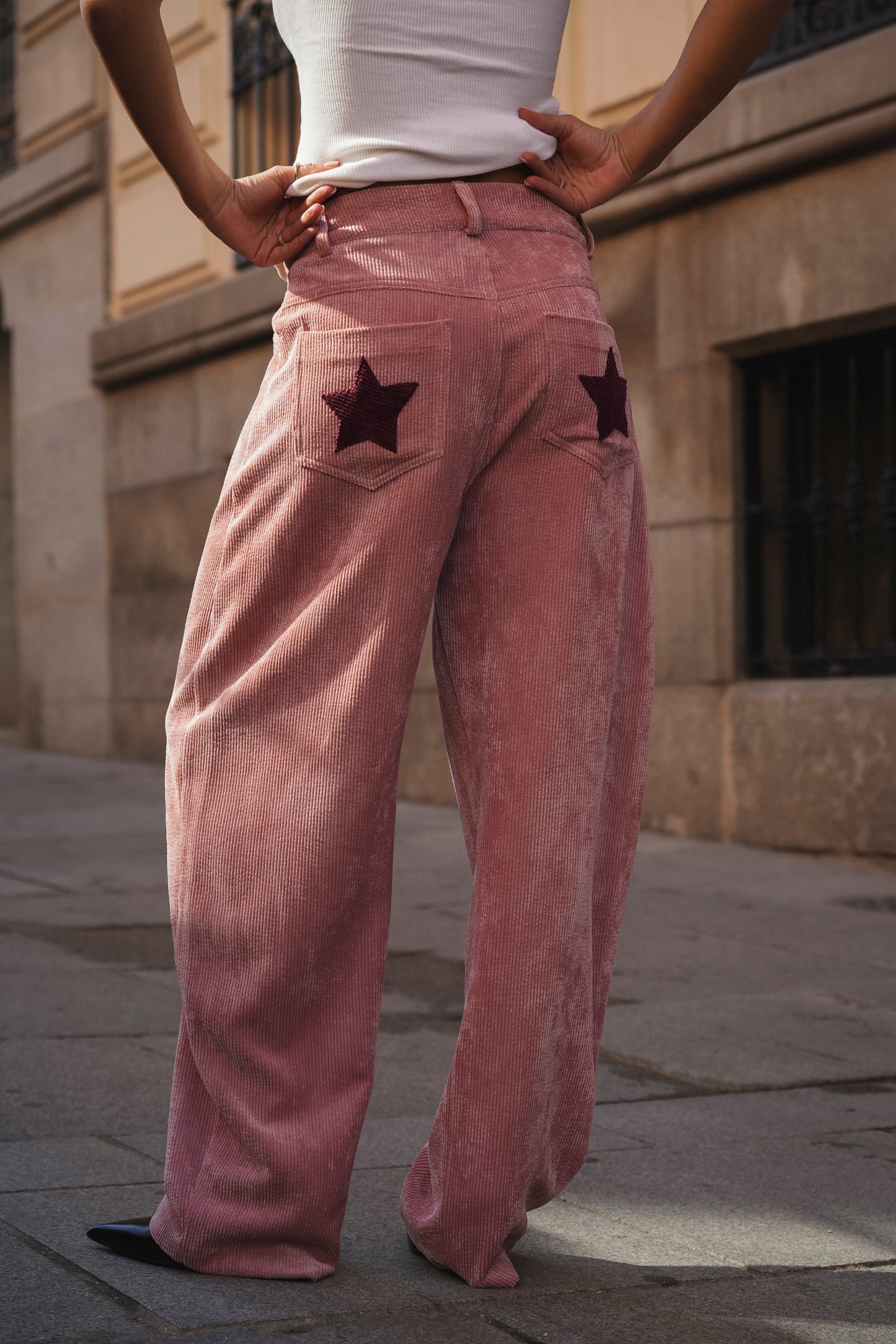 Antique Pink Corduroy Balloon Pants