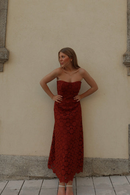 PRE-ORDER Terracotta Floral Maxi Dress