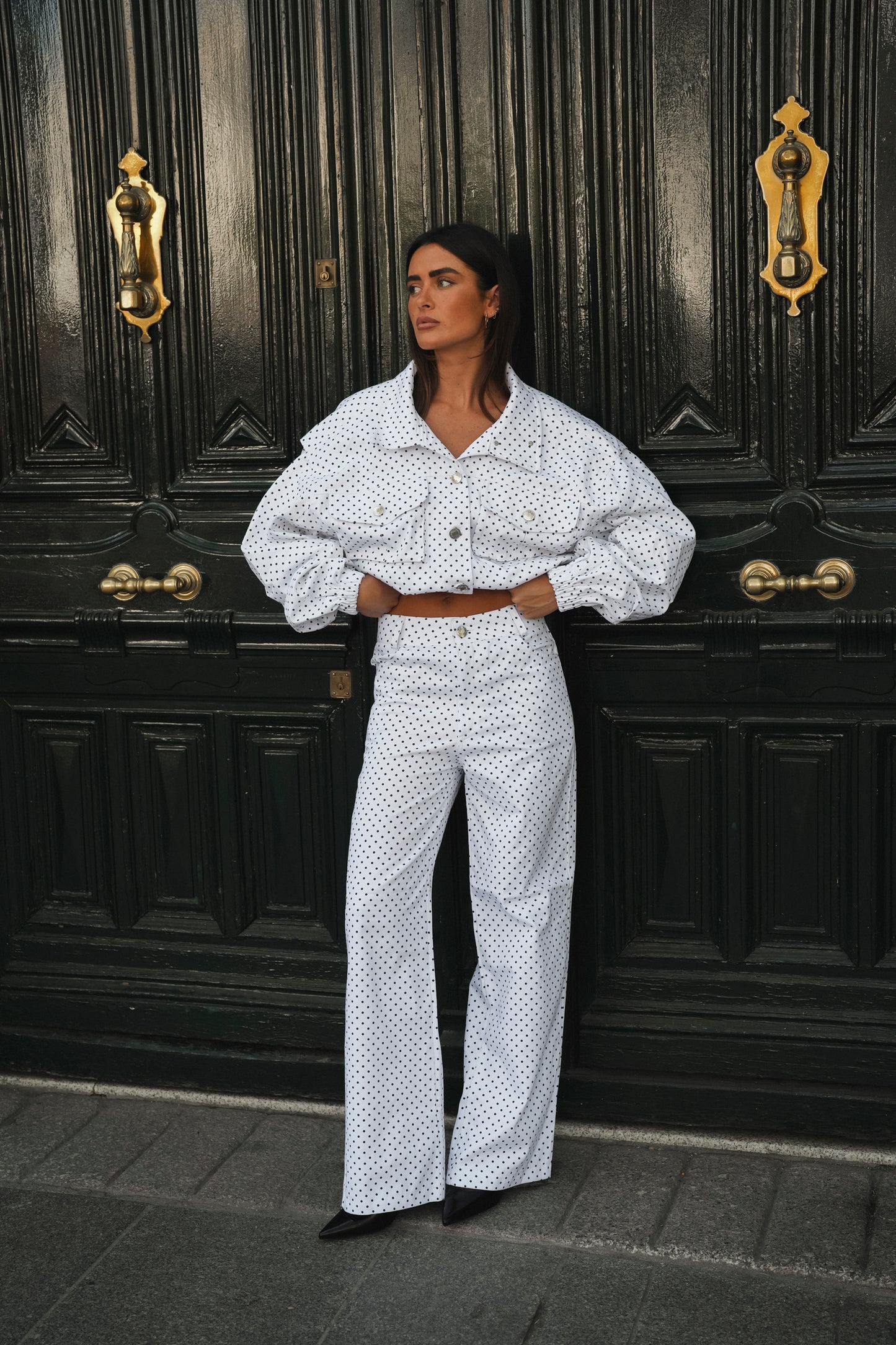 Polka Dot Twill Jacket