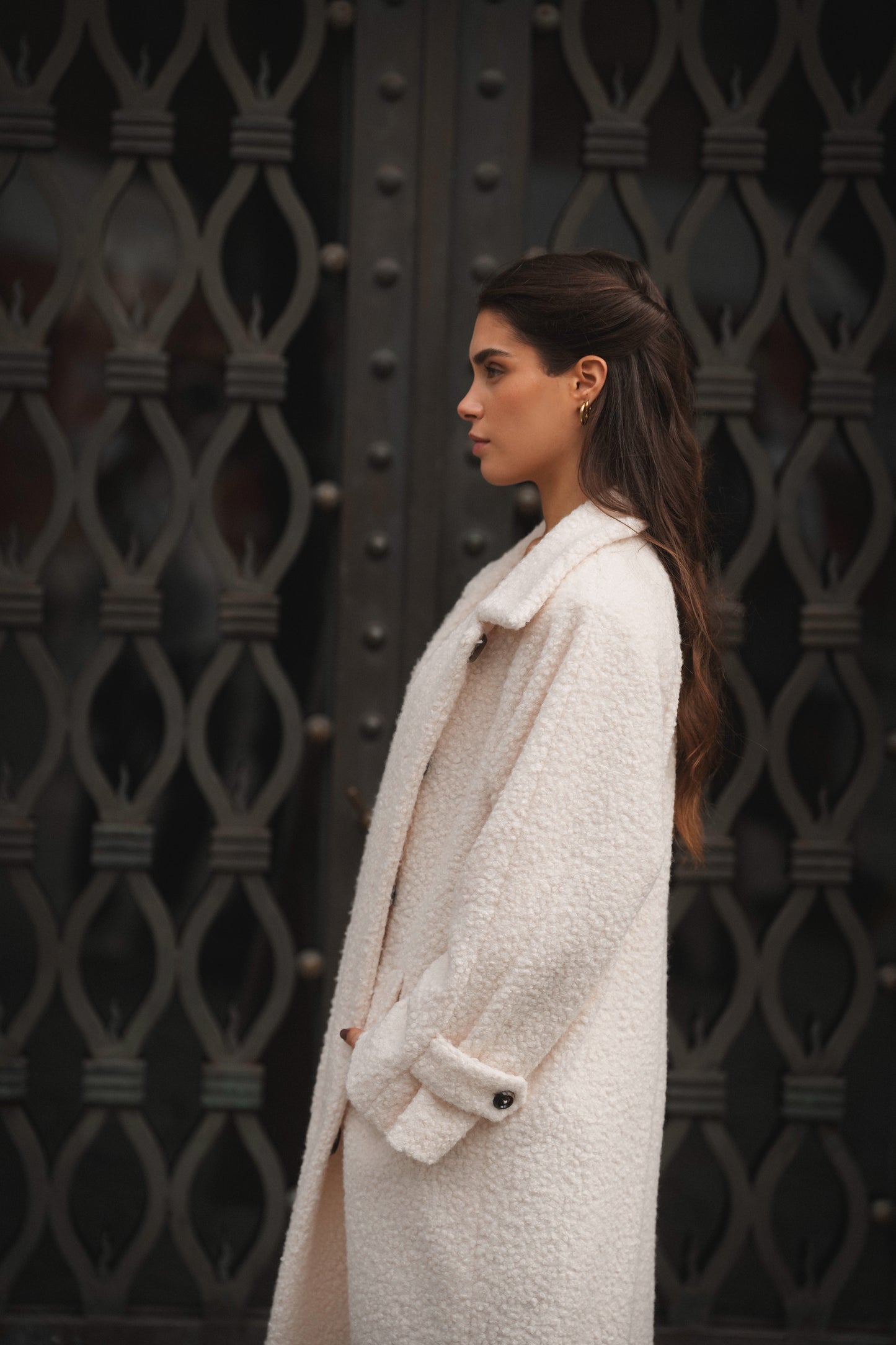 Bouclé Pearl Coat