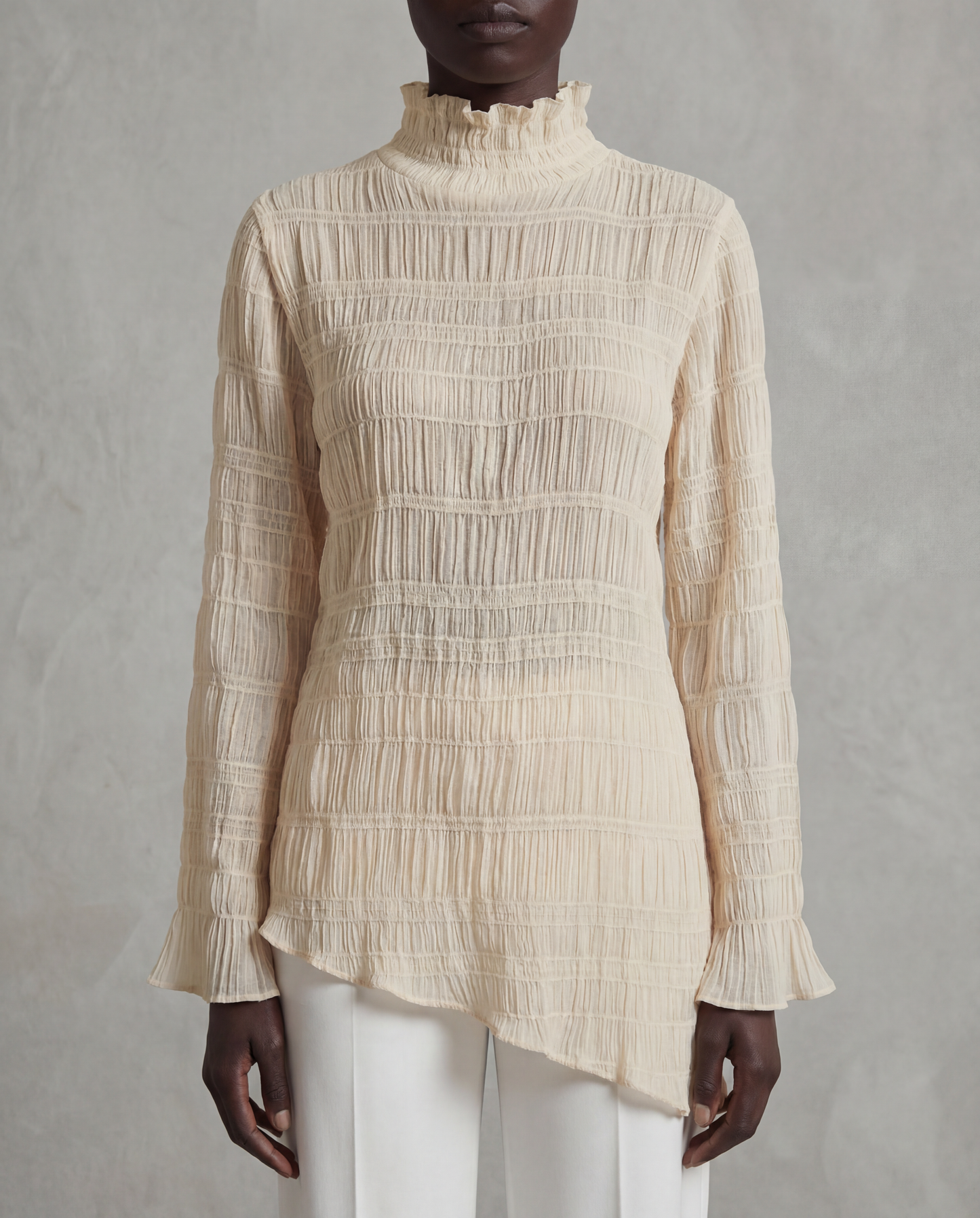 LIMITED EDITION - Frill Ivory Pearl Blouse