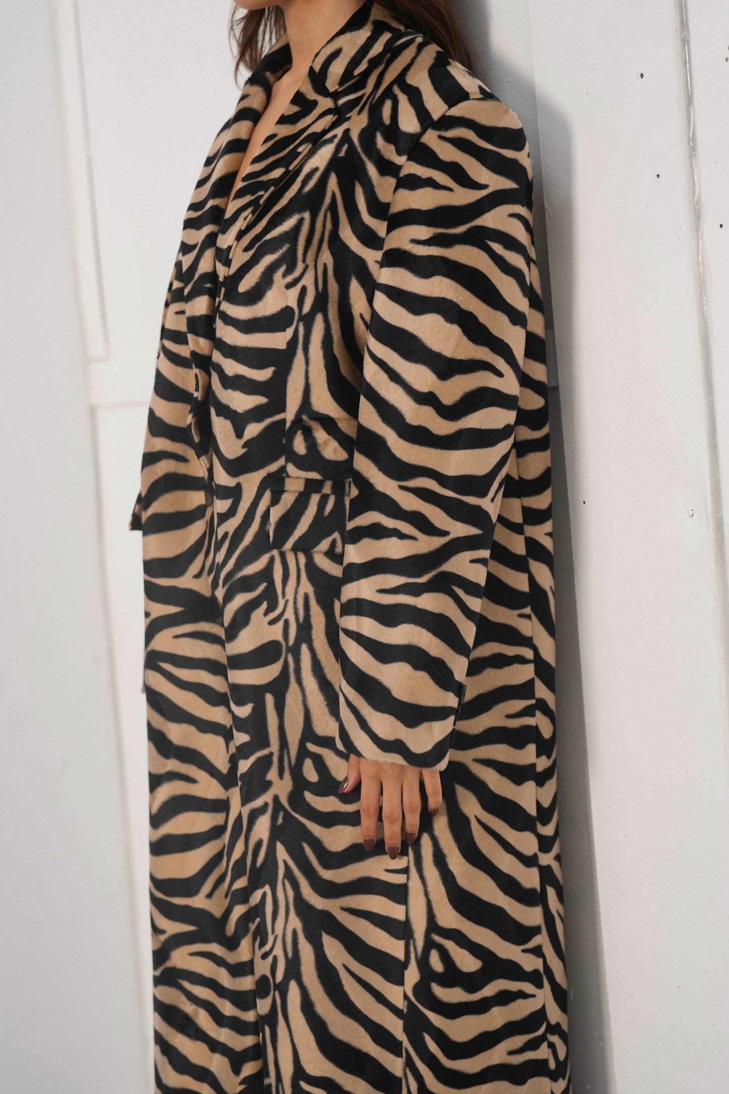 Animal Print Long Coat