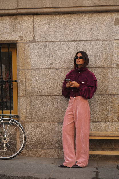 Antique Pink Corduroy Balloon Pants