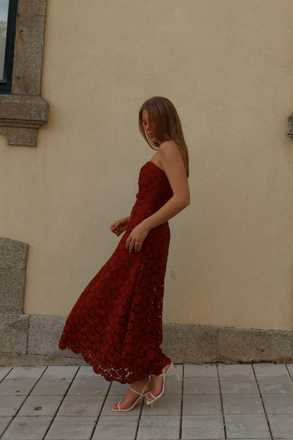 PRE-ORDER Terracotta Floral Maxi Dress