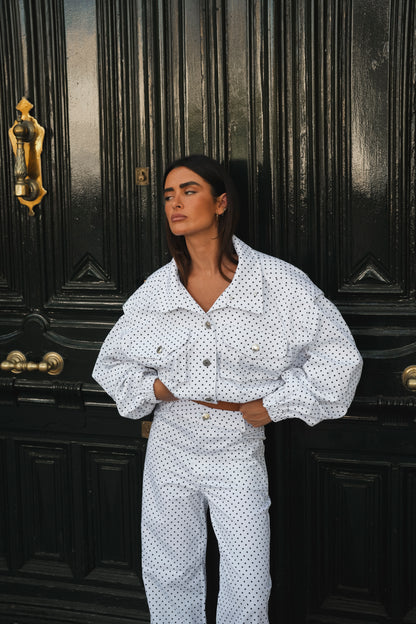 Polka Dot Twill Jacket