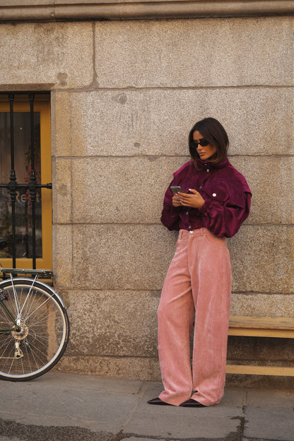 Antique Pink Corduroy Balloon Pants