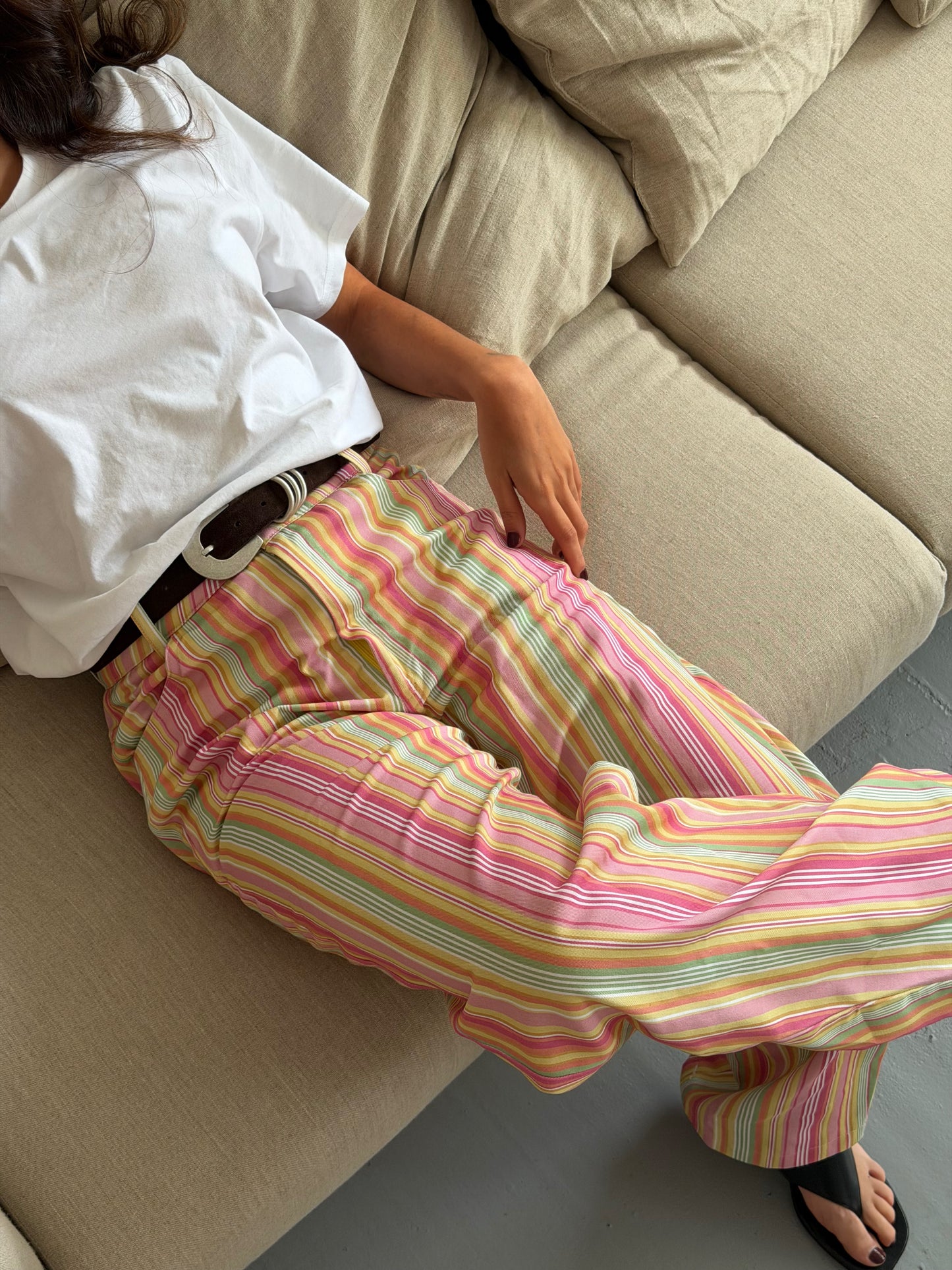 PINK STRIPES VINTAGE PANTS