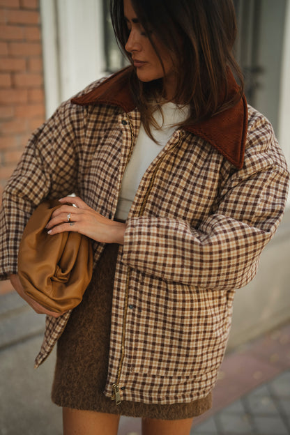 Checkered Padded Jacket