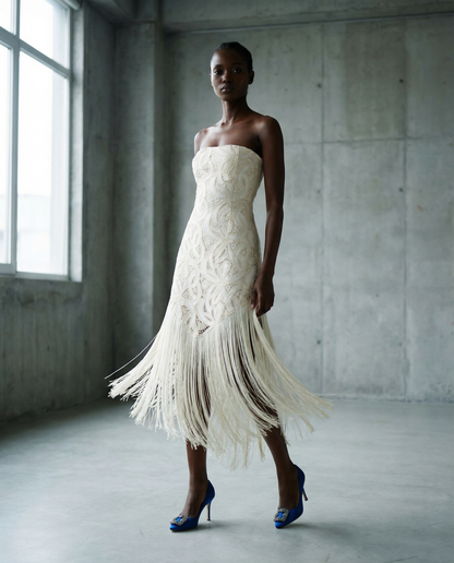 Lace Fringed Dress