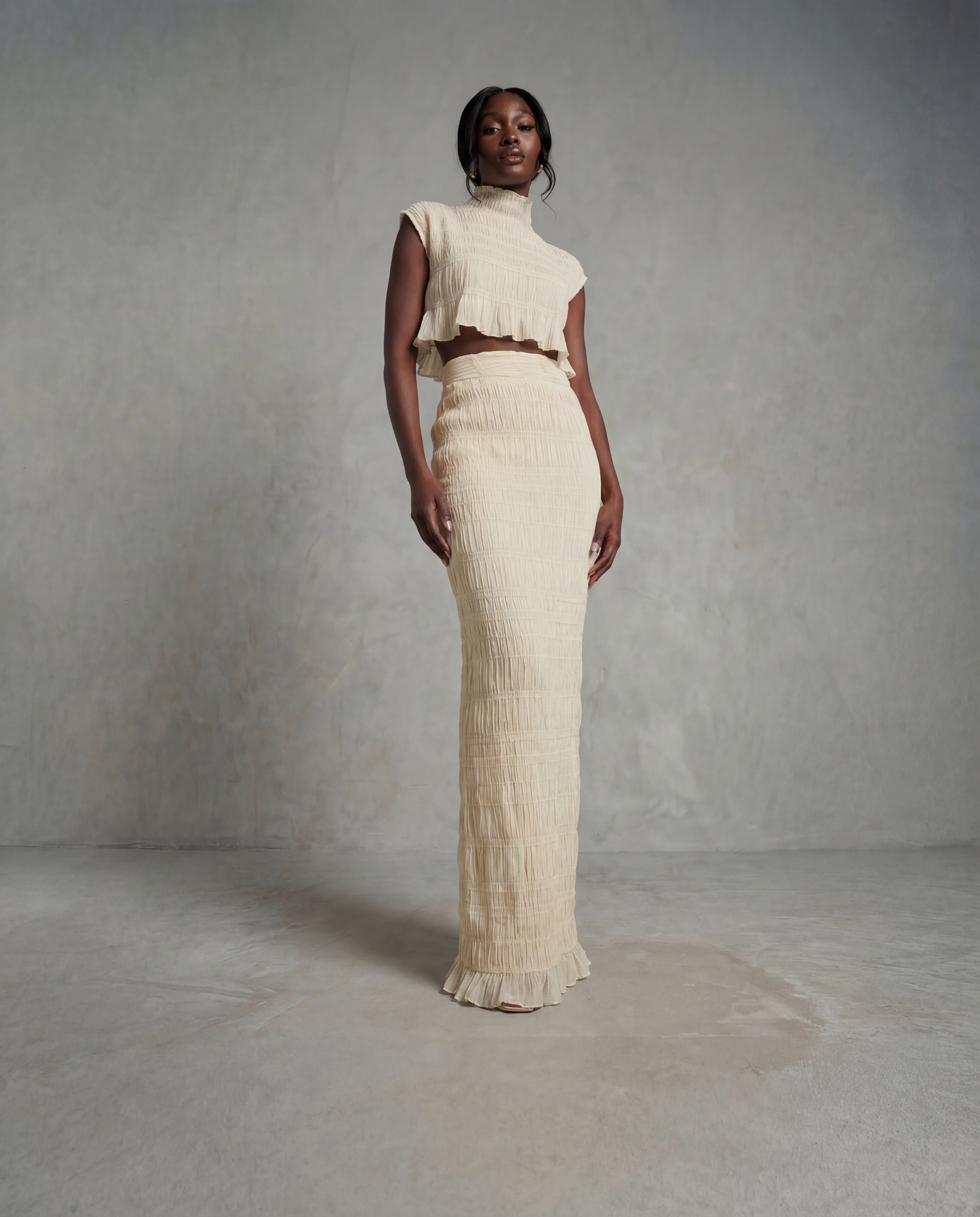 LIMITED EDITION - Frill Ivory Pearl Skirt