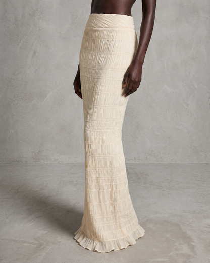 LIMITED EDITION - Frill Ivory Pearl Skirt