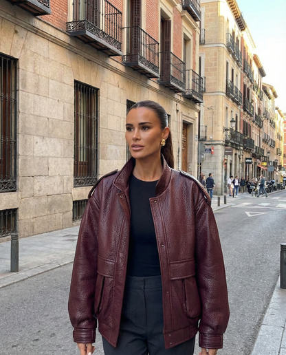 Burgundy Textured Jacket