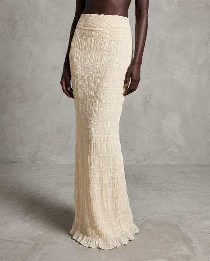 LIMITED EDITION - Frill Ivory Pearl Skirt