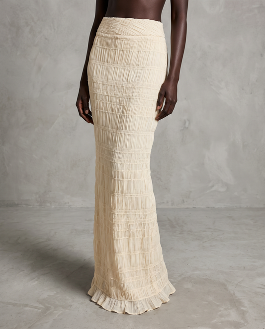 LIMITED EDITION - Frill Ivory Pearl Skirt