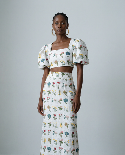 Embroidery Maxi Skirt