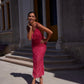 Fuchsia Pink Down Dress