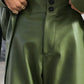 Green Leather Effect Pants