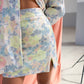 Floral-Print Sequinned Skirt